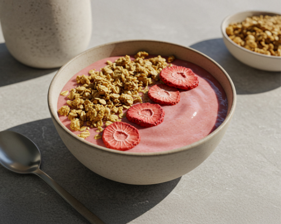 Strawberry Maple Smoothie Bowl