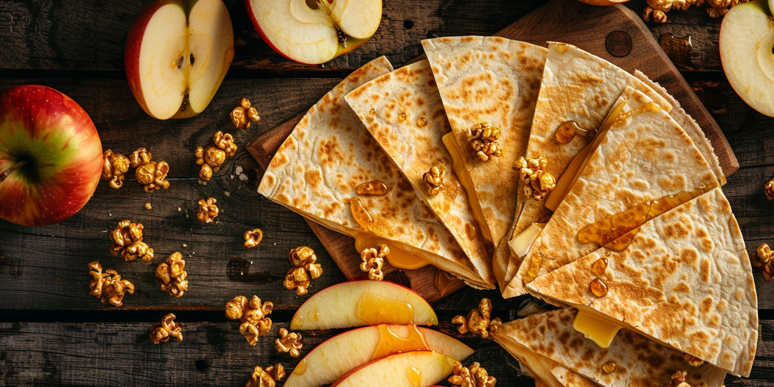 Cheddar-Maple Popcorn Quesadillas