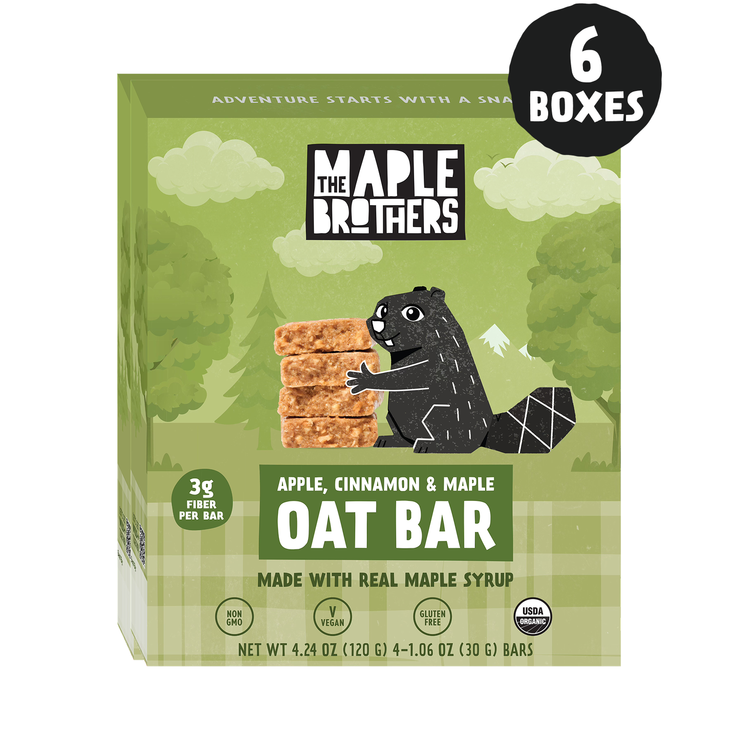Apple, Cinnamon & Maple Oat Bars