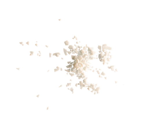 Scattered clusters of light-colored granola pieces representing natural vegan kids snacks for outdoor fun and adventure