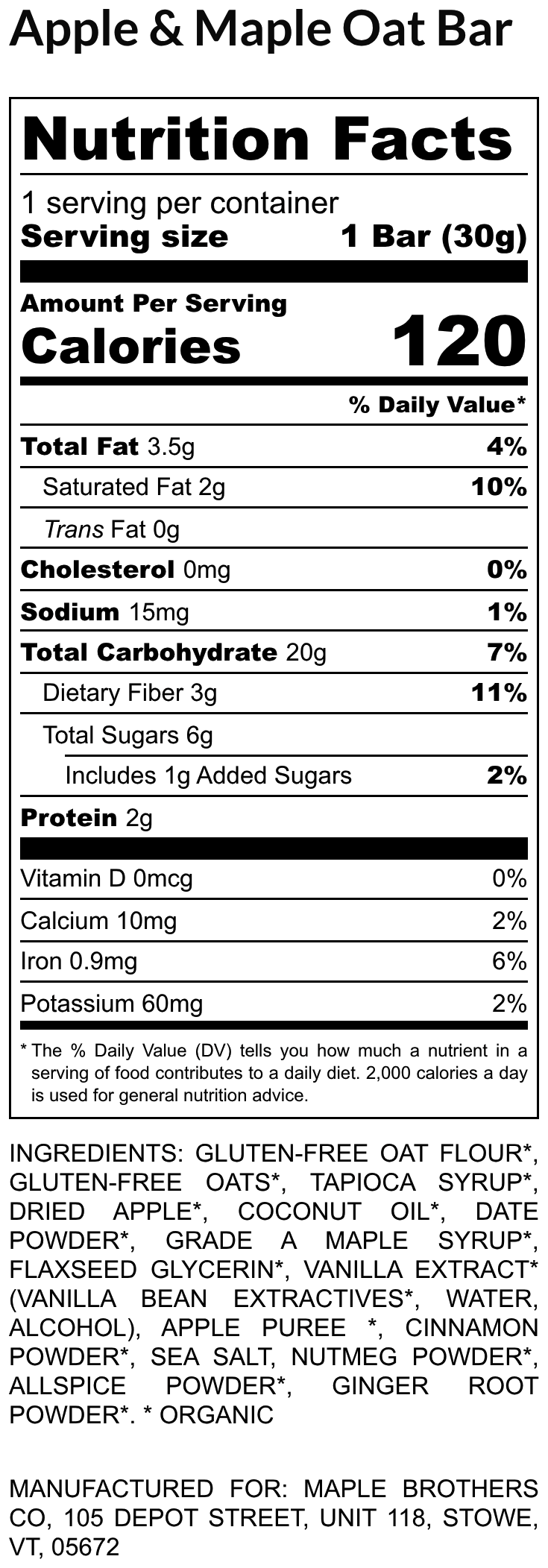 Apple, Cinnamon & Maple Oat Bars