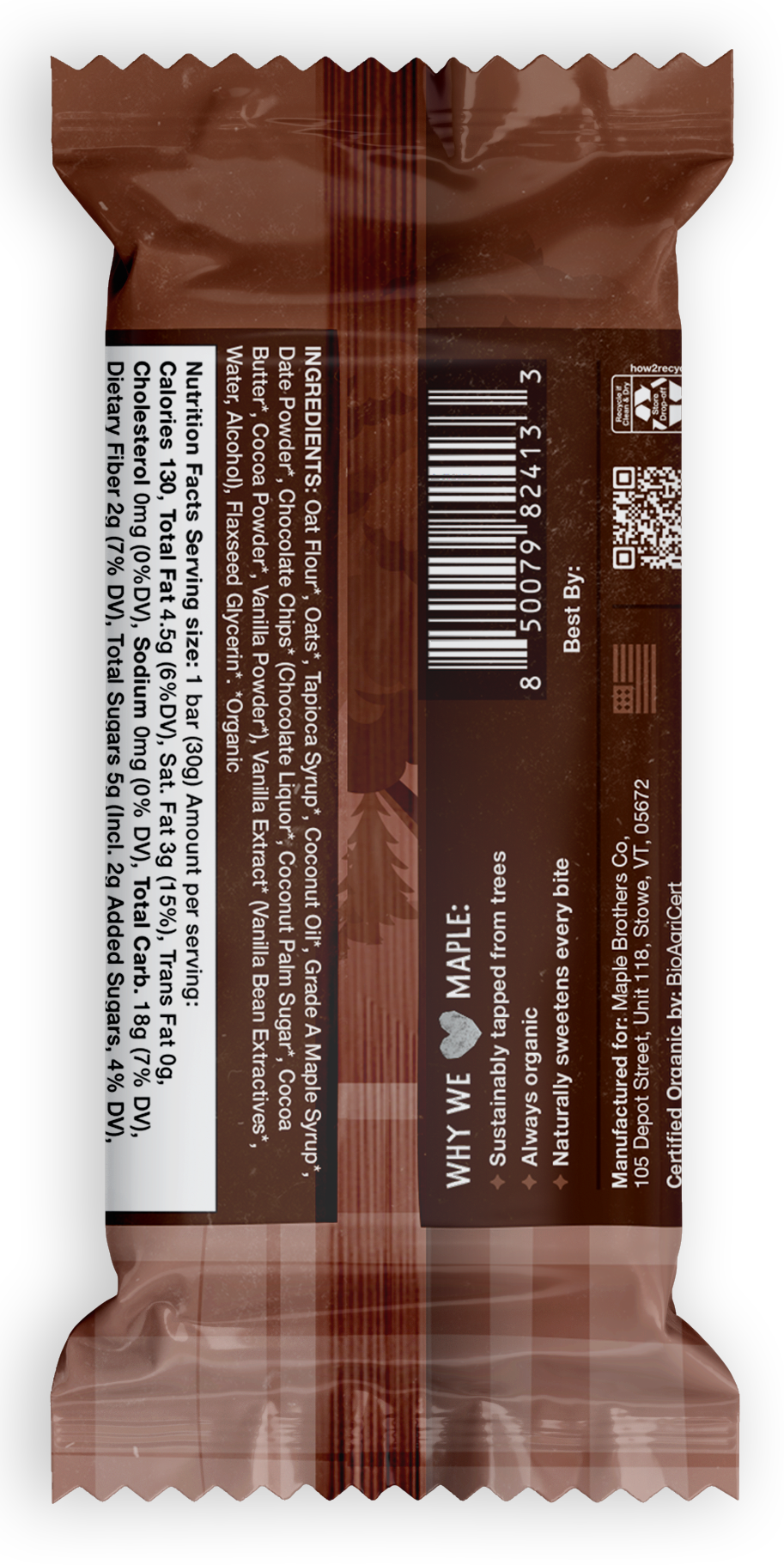 Chocolate Chip & Maple Oat Bars