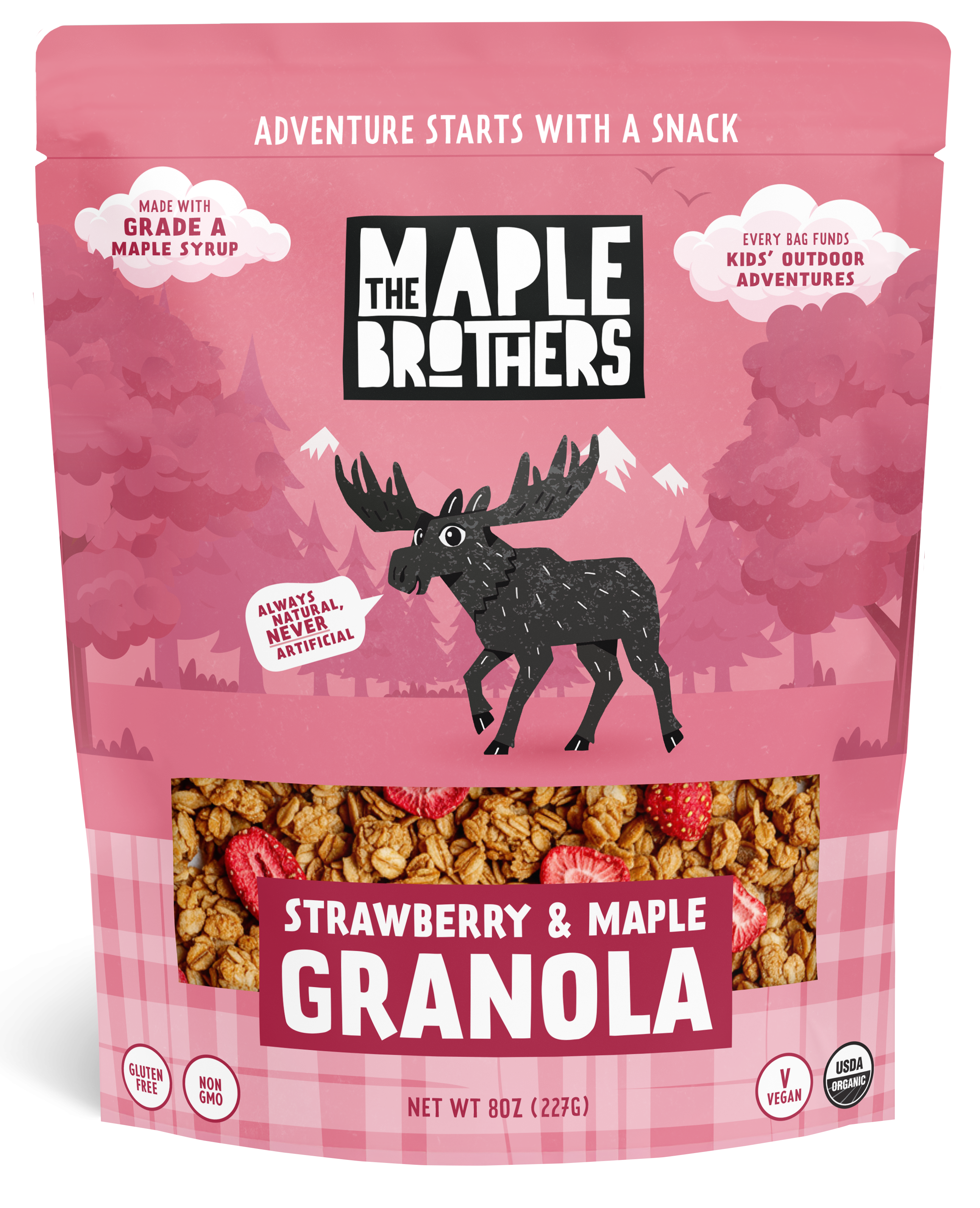 The Canopy Kitchen Box features maple-sweetened, natural, organic, vegan snacks fueling kids' outdoor fun and love for nature.