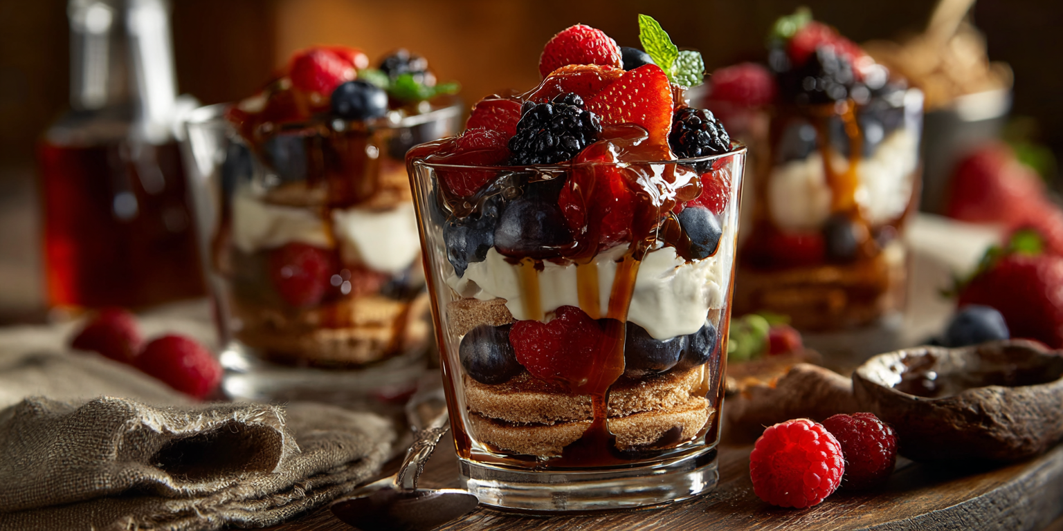 picture of fruit trifle in a glass cup