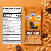 Peanut Butter, Chocolate & Maple Oat Bars